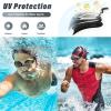 imageSeago 2 Pack Swimming Goggles Antifog AntiUV Silicone Swim Goggles Adult Women MenBlack  Green Black