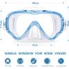 imageSeago Kids Swim Goggles Snorkel Diving Mask for Youth515 AntiFog 180 Clear ViewBlue