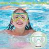 imageSeago Kids Swim Goggles Snorkel Diving Mask for Youth515 AntiFog 180 Clear ViewYellow  Green