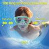 imageSeago Kids Swim Goggles Snorkel Diving Mask for Youth515 AntiFog 180 Clear ViewYellow  Green