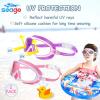 imageSeago Swim Goggles 2 Pack AntiFog AntiUV Wide View Swimming Goggles for Kids 314Purple  Pink
