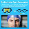 imageSwim Goggles No Leaking AntiFog Pool Goggles Swimming Goggles for Adult Men Women Youth UV Protection 180 Clear VisionBlack With Mirrored Aqua